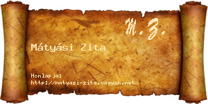 Mátyási Zita névjegykártya